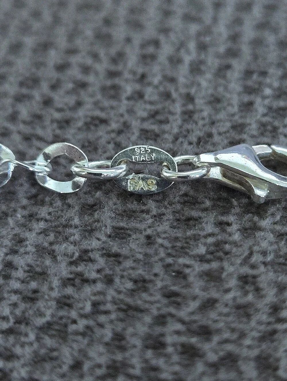 FAS Italy🇮🇹 Silver🤍 Twisted🧬 Flat Circle⭕️ Link Chain⛓️ - NWOT - Picture 7 of 15